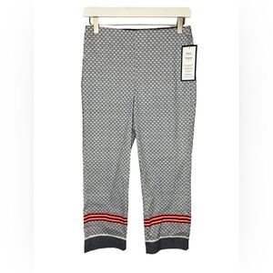 NEW Charter Club Tummy Control Capris 4 Stretch Comfort Shell Print Blue Red